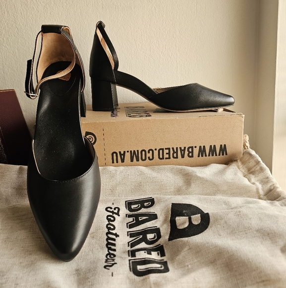 Bared Footwear Griffon Black Leather Heel, size 40, NIB - Picture 4 of 10